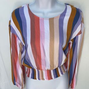 SO ladies striped cropped top size XS